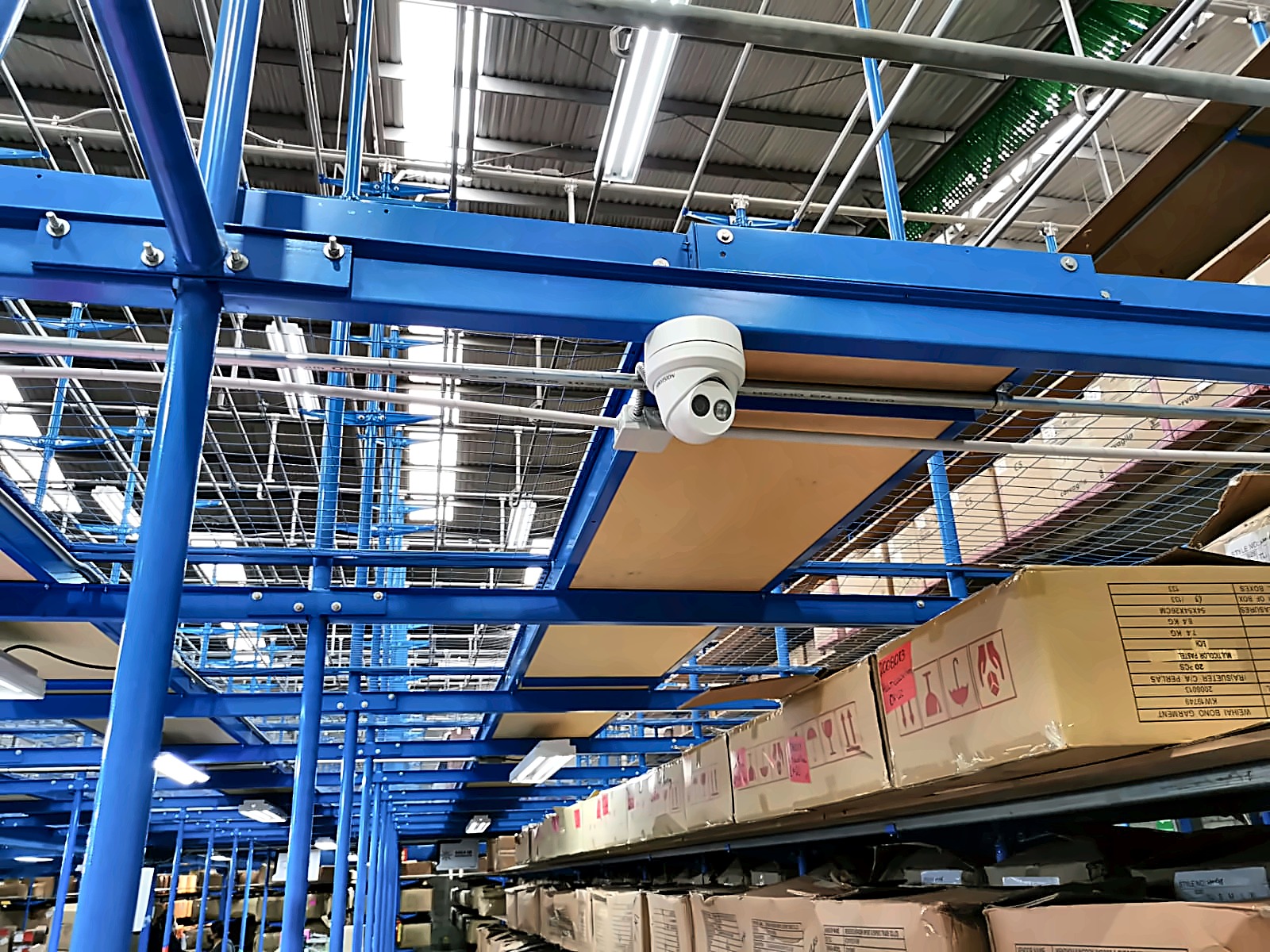 Videovigilancia sobre racking